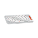 Kit de Teclado y Mouse Logitech POP Icon Combo, Inalámbrico, Bluetooth, Blanco y Naranja (920-013055)