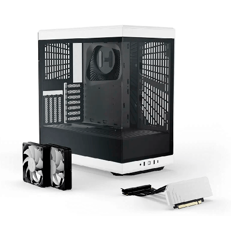 Gabinete Hyte Y40, Panda ,ATX,Vidrio Panóramico, 2FAN, Negro /Blanco, Sin fuente  (CS-HYTE-Y40-BW)