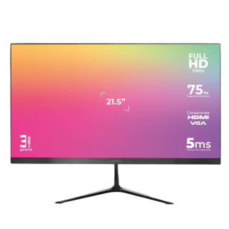 Monitor Acteck Captive Vivid SP215 21.5" VGA HDMI, 75HZ 5MS AC-933858, Plano, Negro