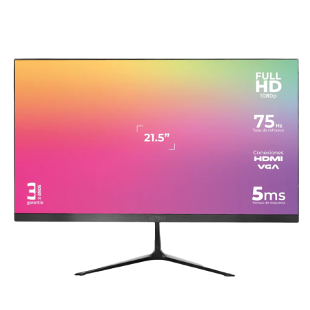 Monitor Acteck Captive Vivid SP215 21.5" VGA HDMI, 75HZ 5MS AC-933858, Plano, Negro