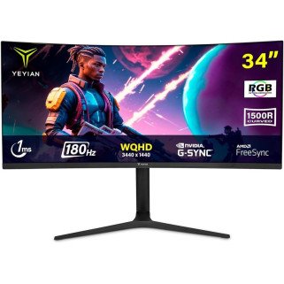 Monitor Yeyian Gamer Elysium34, IPS, 34", Curvo, UWQHD