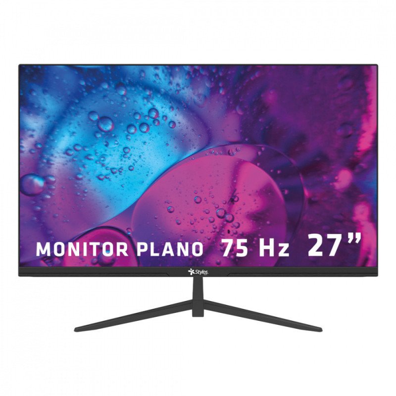 Monitor Stylos 27"  1920x1080, SMOT8, Flat Panel, LED HD,75HZ, 5ms, VGA, HDMI, Negro(STPMOT8B)
