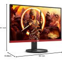 Monitor Gamer AOC G2490VX LED 23.8", Full HD G Sync, Freesync 144HZ HDMI, Display Port Negro/Rojo