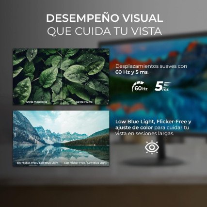 Monitor Acteck Plano Captive Lite CL215, 21.5", FHD, 60HZ, Negro