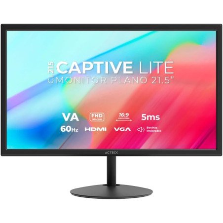 Monitor Acteck Plano Captive Lite CL215, 21.5", FHD, 60HZ, Negro