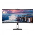 Monitor Curvo AOC, LED 34", Ultra Wide QUAD, HD, 100HZ, HDMI, Display Port, Negro