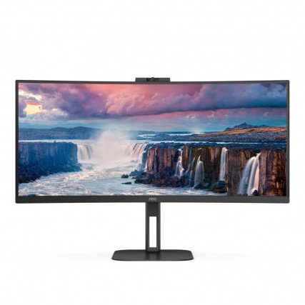 Monitor Curvo AOC, LED 34", Ultra Wide QUAD, HD, 100HZ, HDMI, Display Port, Negro