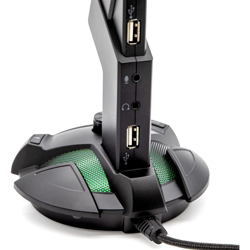 Usb Headset Base Base Headset Yeyian Hub, Micro, RGB, USB Overpower Satie1000