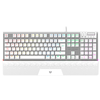 Teclado Mecánico Balam Rush Inaámbrico Dominate Expert GK979L, Blanco