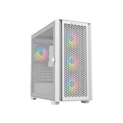 Gabinete Balam Rush, Midi- Tower, Carbono Twin 8000B, USB, ARGB, Blanco