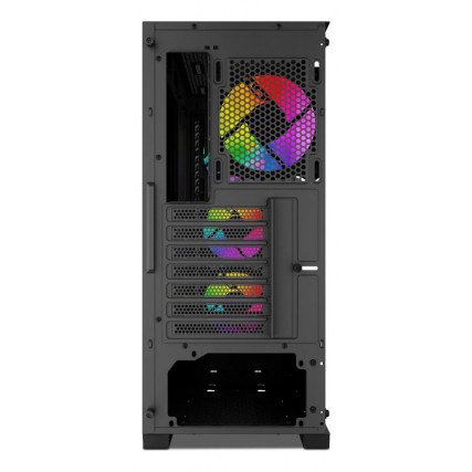 Gabinete Gamer Yeyian Vault, ARGB, Mid - Tower, ATX, M.ATX, Negro