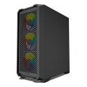 Gabinete Gamer Yeyian Vault, ARGB, Mid - Tower, ATX, M.ATX, Negro