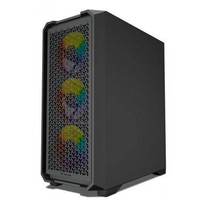 Gabinete Gamer Yeyian Vault, ARGB, Mid - Tower, ATX, M.ATX, Negro