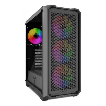 Gabinete Gamer Yeyian Vault, ARGB, Mid - Tower, ATX, M.ATX, Negro