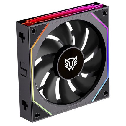 Kit 3 Ventiladores Balam Rush 120mm, Eolox Link EXL95 ARGB, Negro