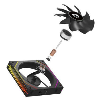 Kit 3 Ventiladores Balam Rush 120mm, Eolox Link EXL95 ARGB, Negro