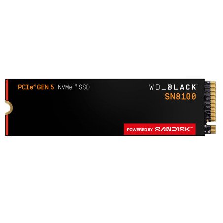 SSD WD Black SN8100 4TB NVMe PCIe 5.0 M.2 2280 – 14900MB/s Gen5 para Gaming y Workstation (WDS400T1X0M)