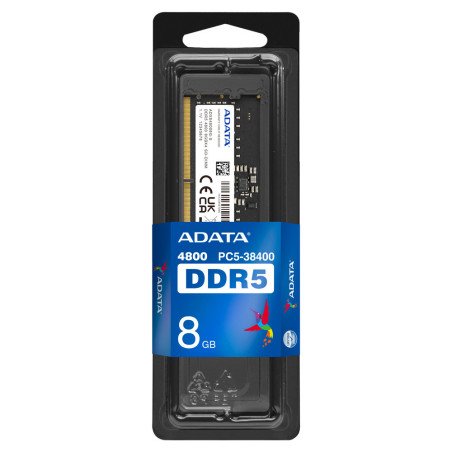 Memoria RAM DDR5, Adata, 4800Hz, 8GB, SODIMM, CL40