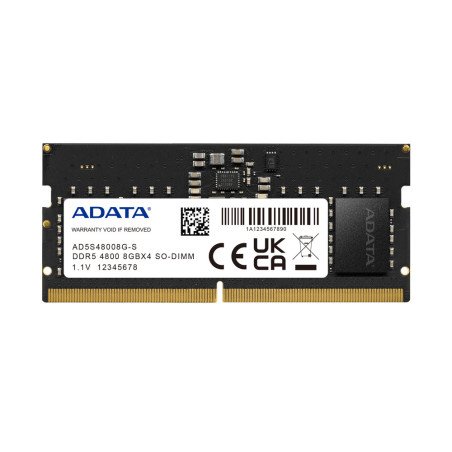Memoria RAM DDR5, Adata, 4800Hz, 8GB, SODIMM, CL40