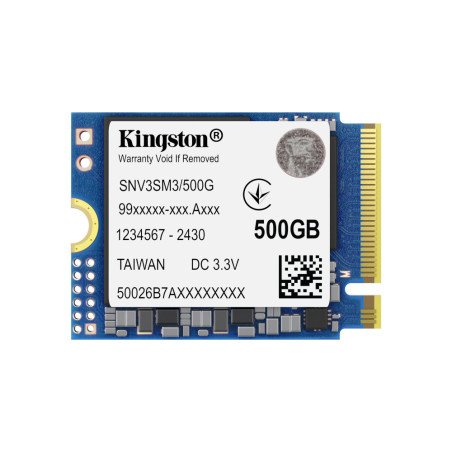 SSD Kingston NV3 500GB NVMe PCIe 4.0 M.2 2230 – 3500MB/s Gen4 para Laptop y Dispositivos Compactos (SNV3SM3/500G)