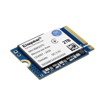 SSD Kingston NV3 2TB NVMe PCIe 4.0 M.2 2230 – 6000MB/s Gen4 para Laptop y Dispositivos Compactos (SNV3SM3/2T0)