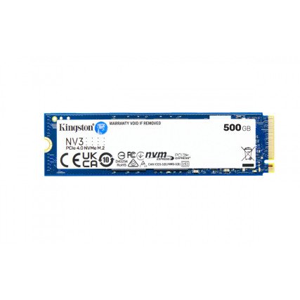 SSD Kingston NV3 500GB NVMe PCIe 4.0 M.2 2280 – 3500MB/s Gen4 para PC y Laptop (SNV3S/500G)