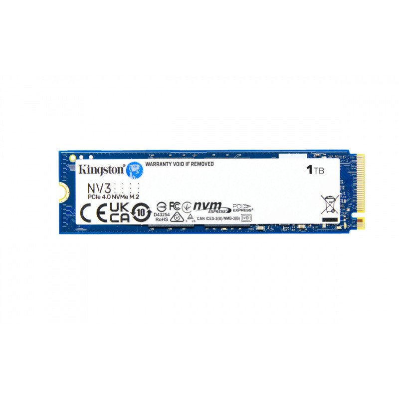SSD Kingston NV3 1TB NVMe PCIe 4.0 M.2 2280 – 5000MB/s Gen4 para PC y Laptop (SNV3S/1000G)