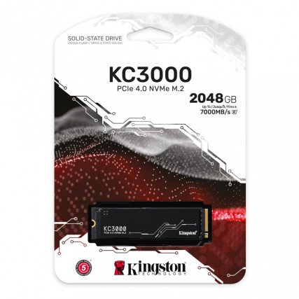 SSD Kingston KC3000 2TB NVMe PCIe 4.0 M.2 2280 hasta 7000MB/s alto rendimiento