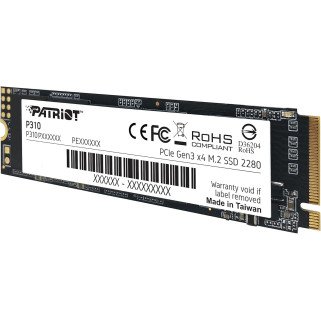 SSD Patriot P310 480GB NVMe PCIe 3.0 M.2 2280 rápido y confiable para actualización