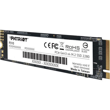 SSD Patriot P310 480GB NVMe PCIe 3.0 M.2 2280 rápido y confiable para actualización