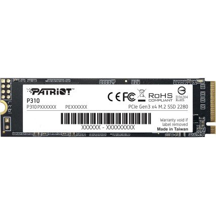 SSD Patriot P310 480GB NVMe PCIe 3.0 M.2 2280 rápido y confiable para actualización