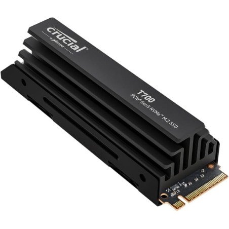 SSD Crucial T700 4TB NVMe PCIe 5.0 M.2 2280 con disipador hasta 12400MB/s ultra rendimiento