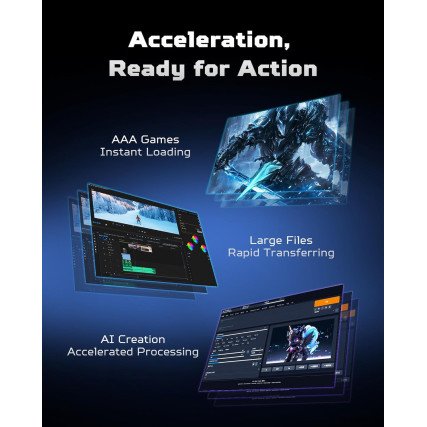 SSD Predator GM6 4TB NVMe PCIe 4.0 M.2 2280 hasta 7200MB/s alto rendimiento gaming y workstation