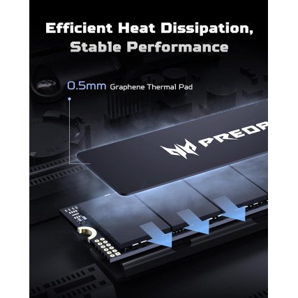 SSD Predator GM6 4TB NVMe PCIe 4.0 M.2 2280 hasta 7200MB/s alto rendimiento gaming y workstation