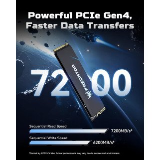 SSD Predator GM6 4TB NVMe PCIe 4.0 M.2 2280 hasta 7200MB/s alto rendimiento gaming y workstation