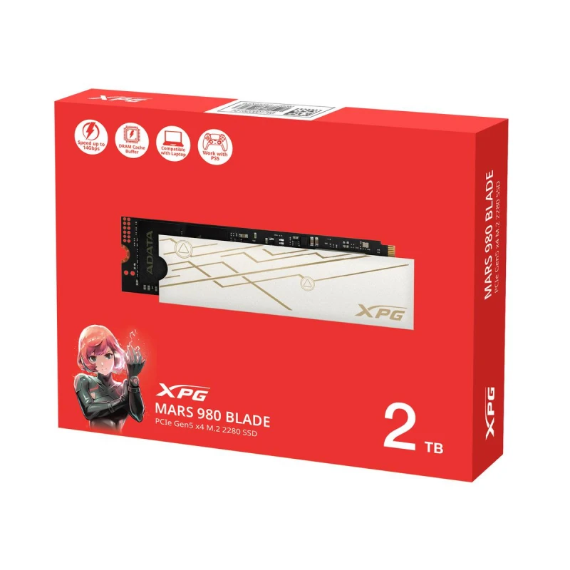 SSD XPG MARS 980 BLADE 2TB NVMe PCIe 5.0 M.2 2280 hasta 14000MB/s rendimiento extremo