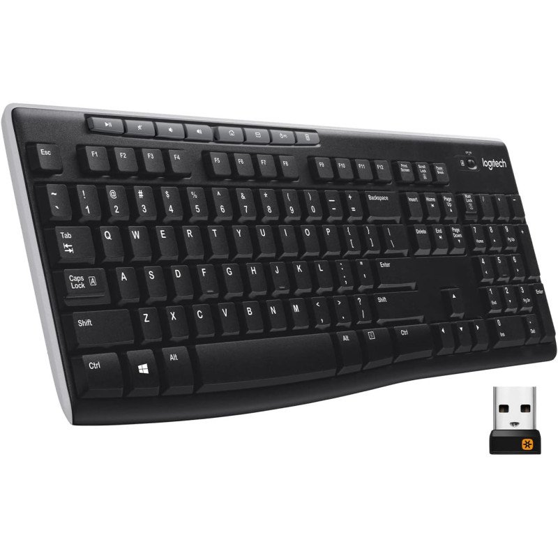 Teclado Inalámbrico Logitech K270 USB Unifying Plug & Play Negro