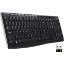 Teclado Inalámbrico Logitech K270 USB Unifying Plug & Play Negro