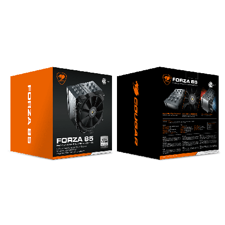 Disipador de CPU Cougar Forza 85 con ventilador de 120mm, 2000RPM, alto rendimiento para gaming y trabajo