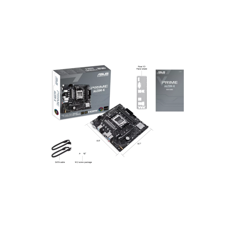 Tarjeta Madre ASUS PRIME A620M-K Micro-ATX Socket AM5 DDR5 HDMI VGA