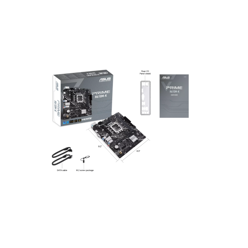 Tarjeta Madre ASUS PRIME H610M-K Micro-ATX LGA 1700 Intel H610 DDR5 HDMI