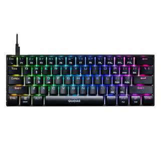 Teclado Gamer Gamdias Hermes E3 RGB mecánico en color negro, ideal para gaming competitivo