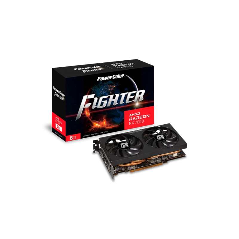 Tarjeta de Video PowerColor AMD Radeon RX 7600 Fighter 8GB GDDR6 PCIe 4.0