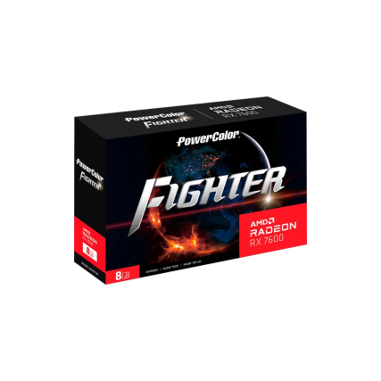 Tarjeta de Video PowerColor AMD Radeon RX 7600 Fighter 8GB GDDR6 PCIe 4.0