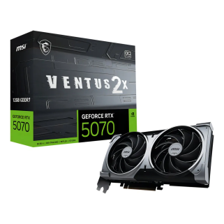 Tarjeta de video MSI Ventus 2X RTX 5070 OC 12GB GDDR7 para gaming extremo y creación profesional