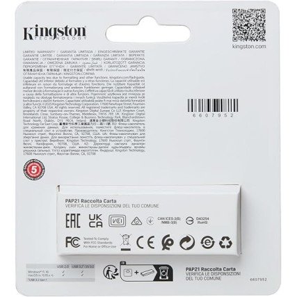Memoria USB Kingston 64GB USB 3.2 color negro, almacenamiento rápido y portátil