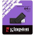 Memoria USB Kingston 64GB USB 3.2 color negro, almacenamiento rápido y portátil