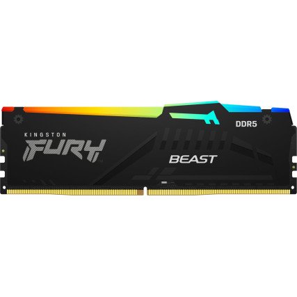 Memoria RAM Kingston Fury Beast DDR5 16GB 6000MHz RGB para gaming y alto rendimiento