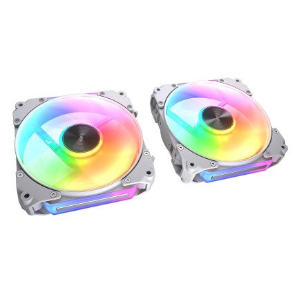 Kit 3 ventiladores Cougar Apolar 120mm ARGB color blanco para enfriamiento y estética premium