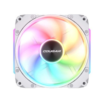 Kit 3 ventiladores Cougar Apolar 120mm ARGB color blanco para enfriamiento y estética premium